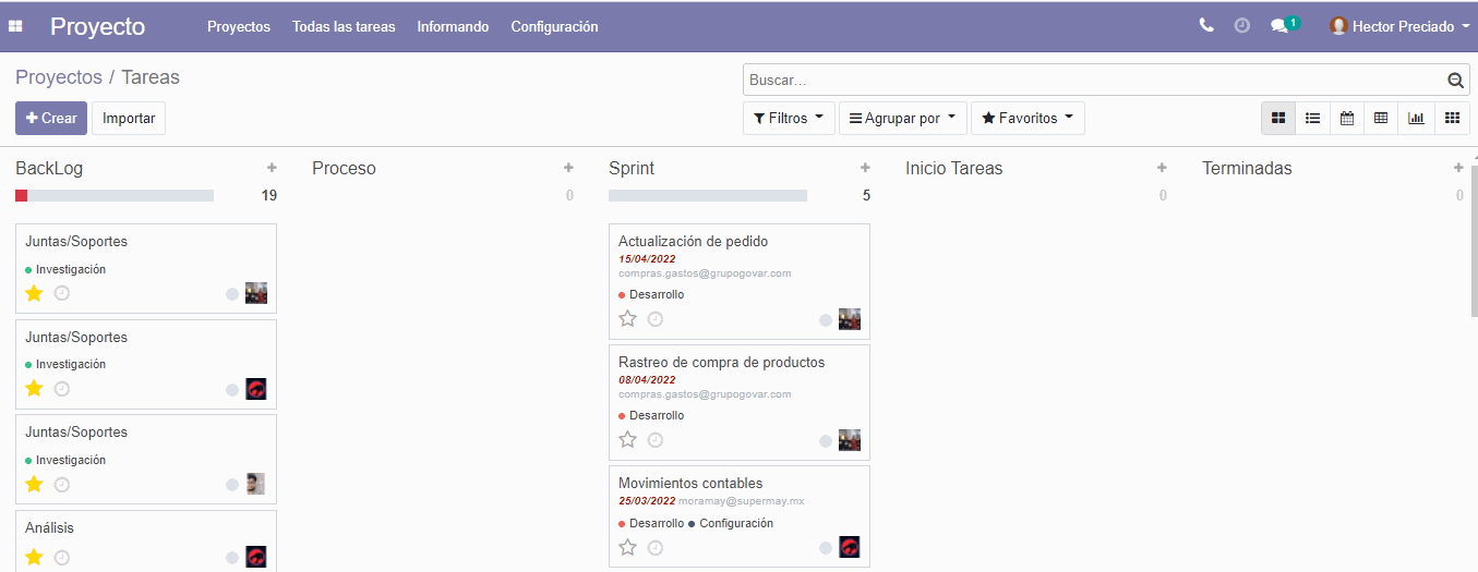 Odoo - Prueba 3 a tres columnas