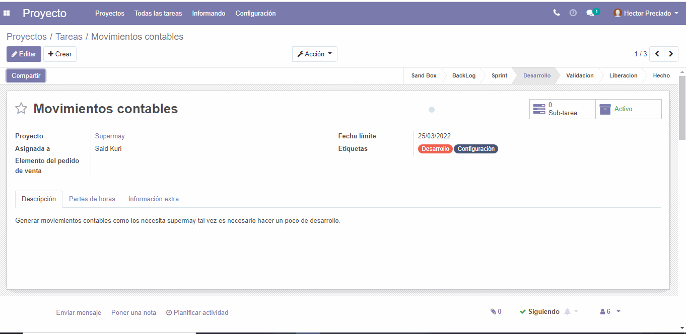 Odoo - Prueba 3 a tres columnas