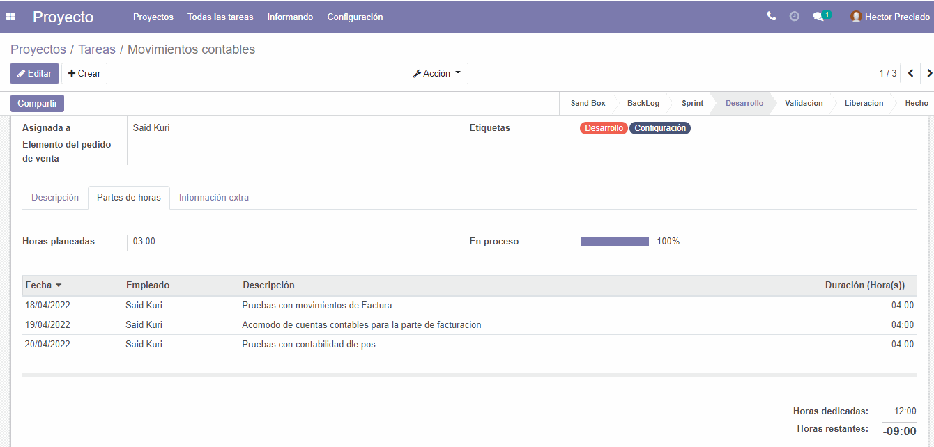 Odoo - Prueba 2 a tres columnas